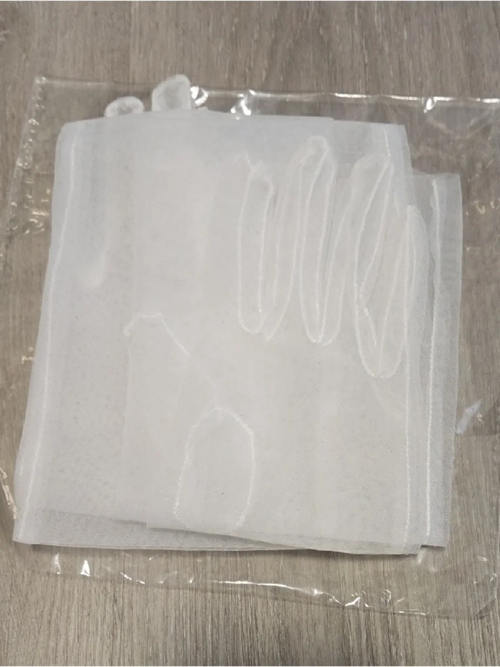 Sheer White Mesh Gloves for Parties and Events